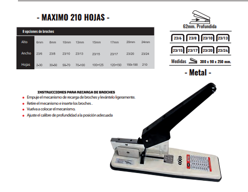 ABROCH.SERVICIO PESADO DE 15 A 210hjs.OXO